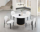 Borden Contemporary Black/White 5-Piece Dining Room Set by Furniture of America at Eve Furniture