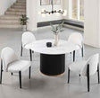 Borden Contemporary Black/White 5-Piece Dining Room Set by Furniture of America at Eve Furniture