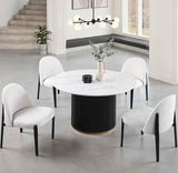 Borden Contemporary Black/White 5-Piece Dining Room Set by Furniture of America at Eve Furniture