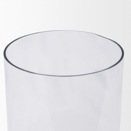 Bordo Red Marble w/ Glass Hurricane Candle Holder by Mercana at Eve Furniture