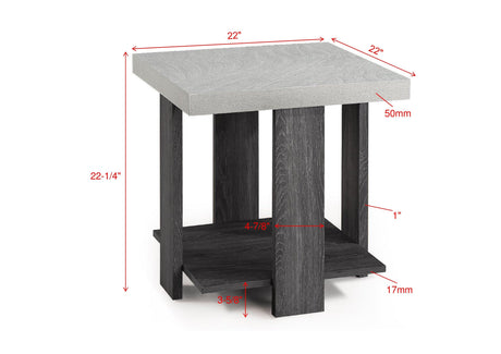 Boris Light Gray 3-Piece Coffee Table Set by Crown Mark at Eve Furniture