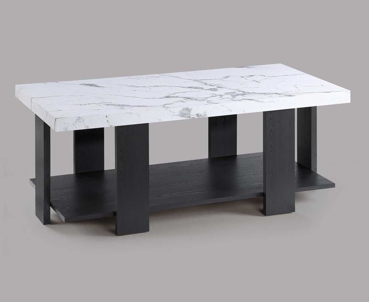 Boris Faux Marble 3-Piece Coffee Table Set by Crown Mark at Eve Furniture