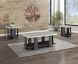 Boris Light Gray 3-Piece Coffee Table Set by Crown Mark at Eve Furniture