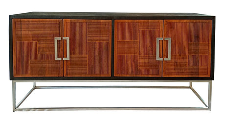 Borman Walnut and Black 4-Door Wooden Accent Cabinet by Coaster at Eve Furniture