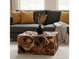 Borneo Brown Suar Cocktail Table by Crestview at Eve Furniture