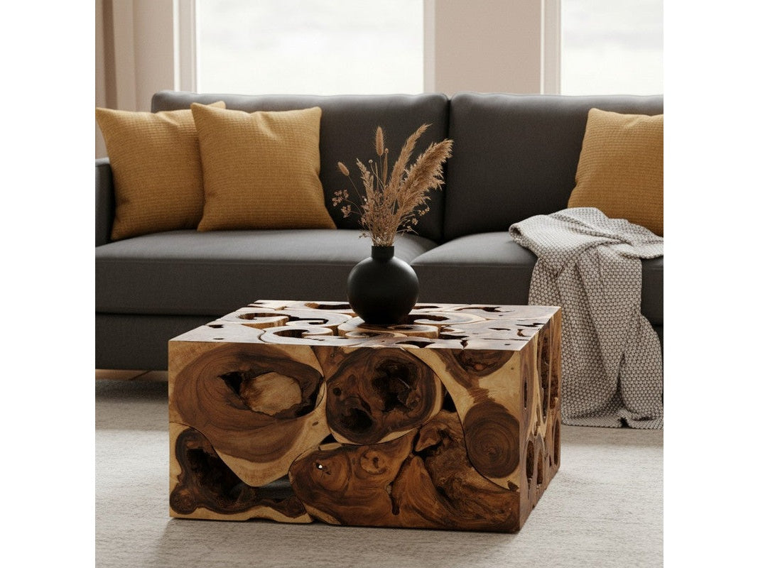 Borneo Brown Suar Cocktail Table by Crestview at Eve Furniture