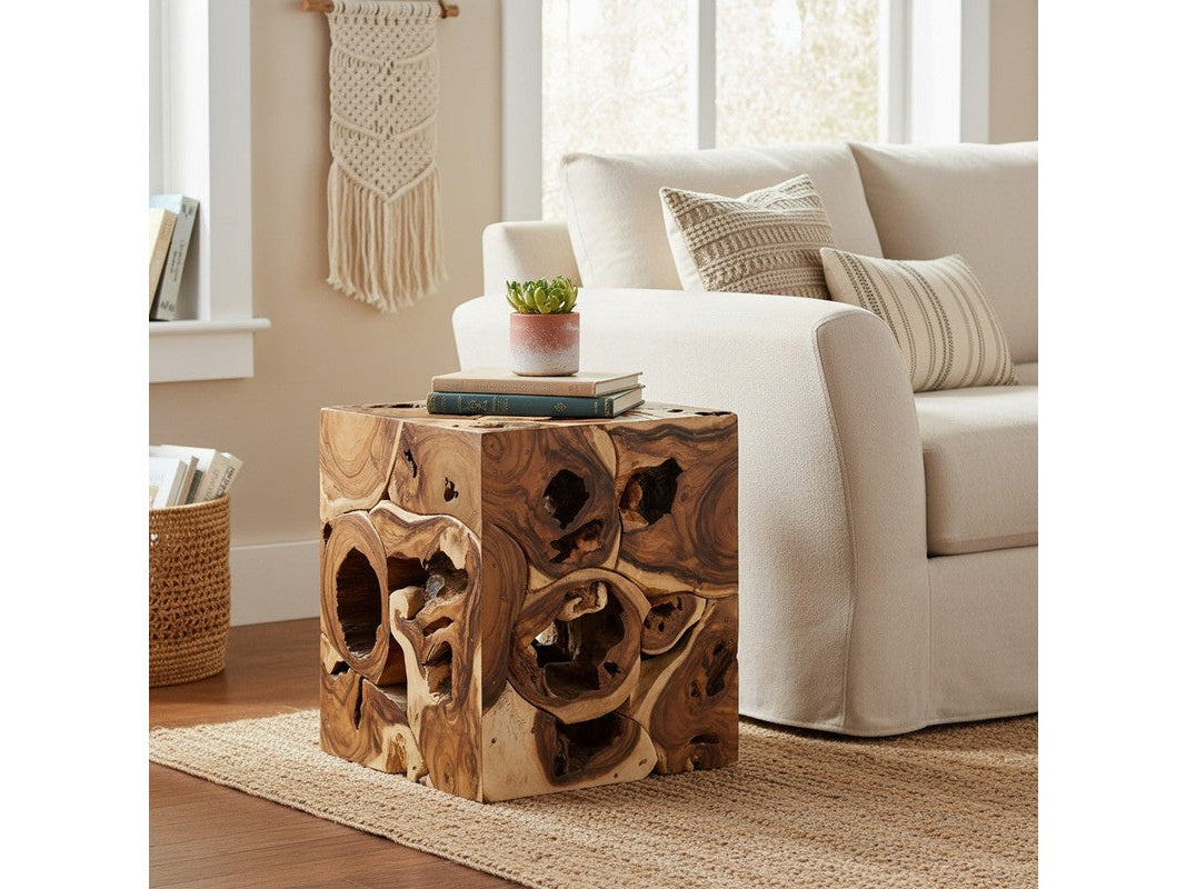 Borneo Brown Suar End Table by Crestview at Eve Furniture