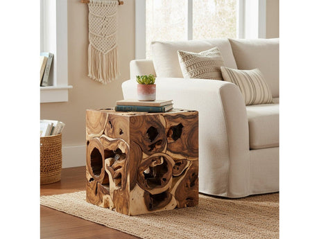 Borneo Brown Suar End Table by Crestview at Eve Furniture
