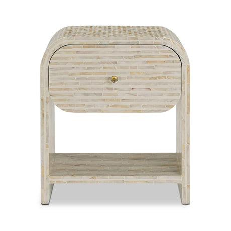 Borno 20" Mother of Pearl Nightstand by TOV Furniture at Eve Furniture