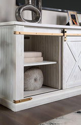 Borrego Antique White TV Console by Furniture of America at Eve Furniture