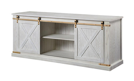 Borrego Antique White TV Console by Furniture of America at Eve Furniture
