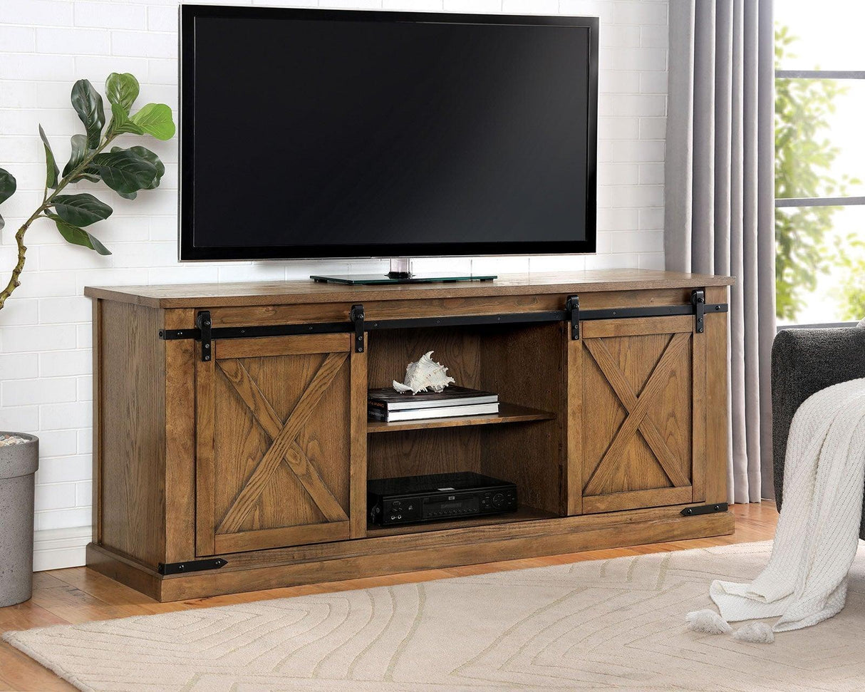Borrego Dark Oak TV Console by Furniture of America at Eve Furniture