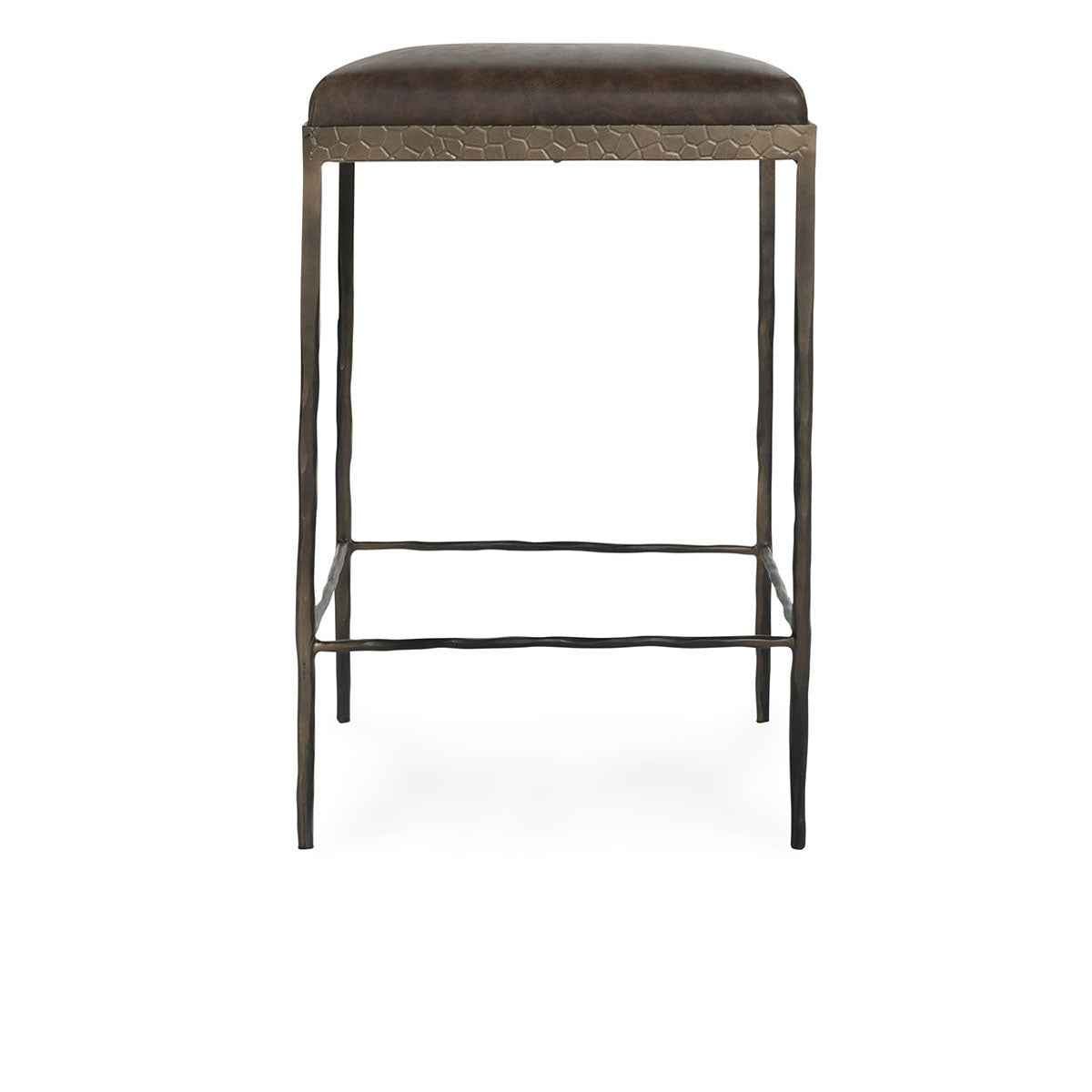 Bose Cocoa Brown Leather Counter Stool by Classic Home at Eve Furniture