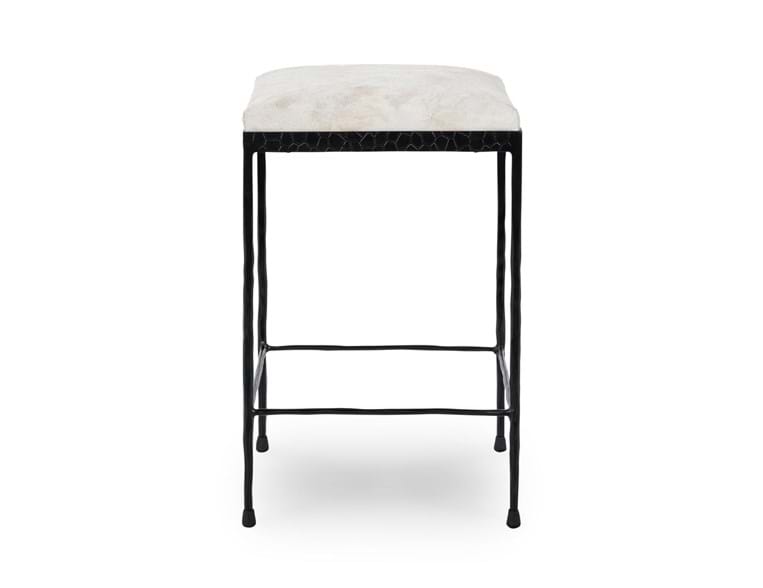 Bose Hide White/Black Counter Stool by Classic Home at Eve Furniture