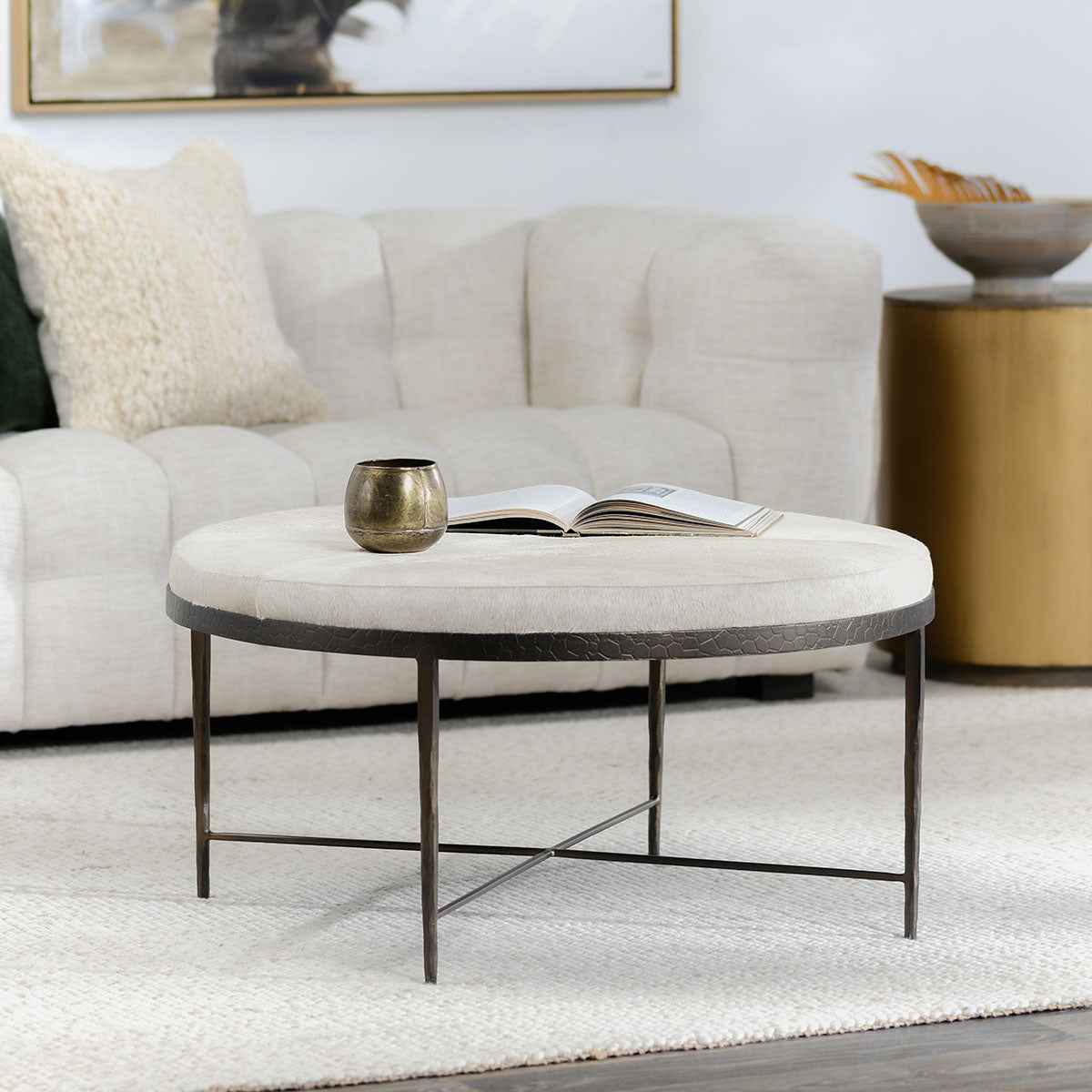 Bose Ivory Round Coffee Table by Classic Home at Eve Furniture