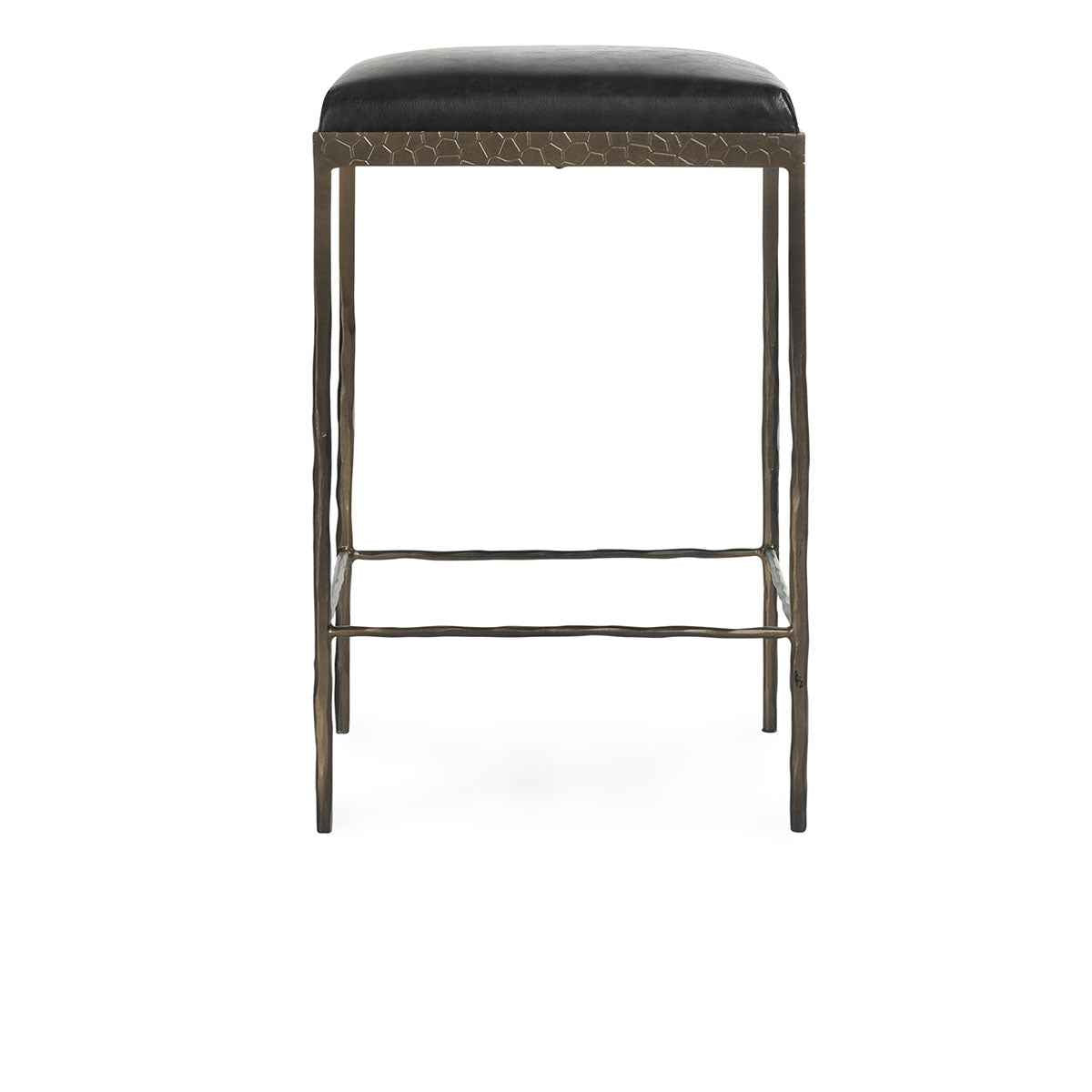 Bose Onyx Black Leather Counter Stool by Classic Home at Eve Furniture