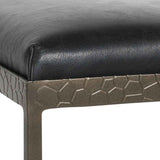 Bose Onyx Black Leather Counter Stool by Classic Home at Eve Furniture