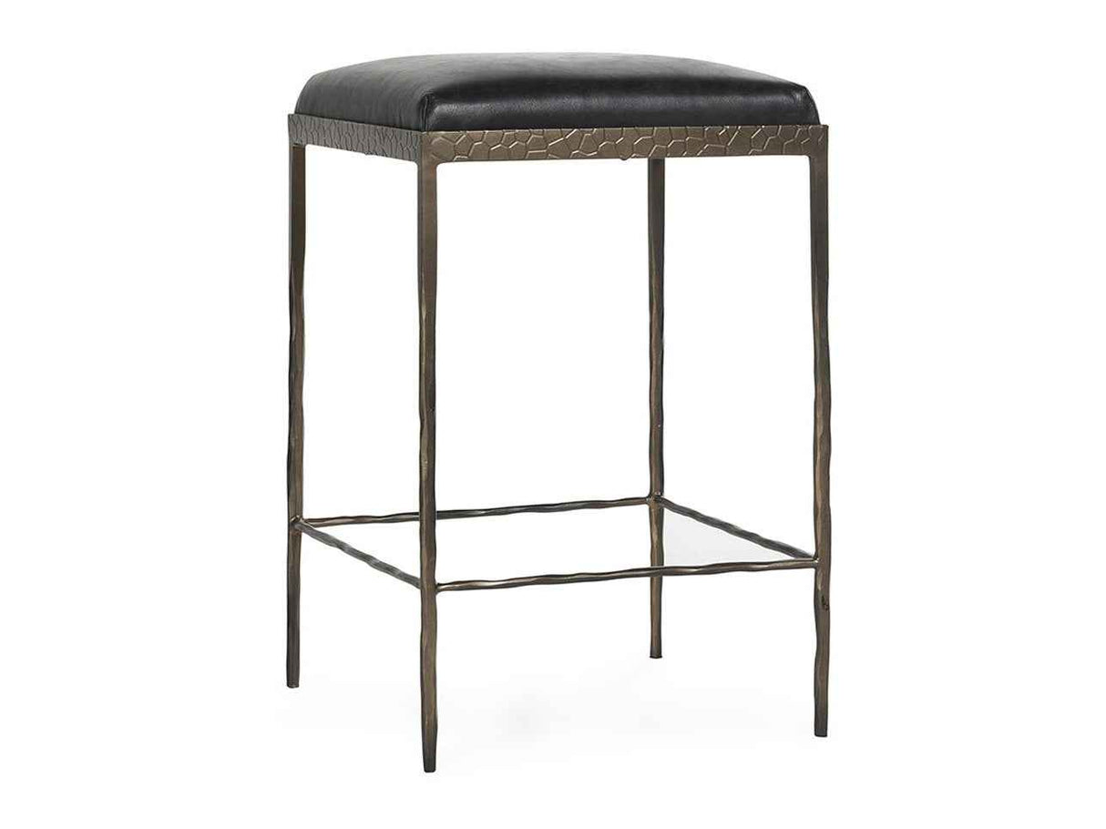 Bose Onyx Black Leather Counter Stool by Classic Home at Eve Furniture