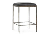 Bose Onyx Black Leather Counter Stool by Classic Home at Eve Furniture