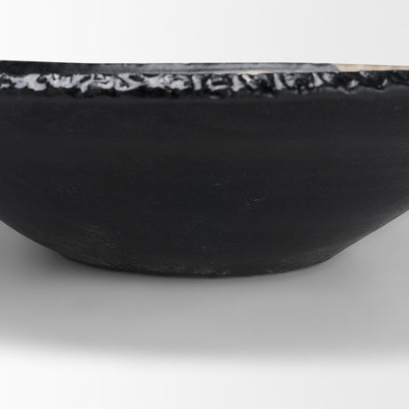 Bosma Black and Cream Ceramic Decorative Bowl by Mercana at Eve Furniture