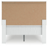 Bostwick Shoals Full Panel Bed with Mirrored Dresser, Chest and 2 Nightstands in White by Ashley at Eve Furniture