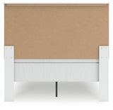 Bostwick Shoals Full Panel Bed with Mirrored Dresser, Chest and 2 Nightstands in White by Ashley at Eve Furniture