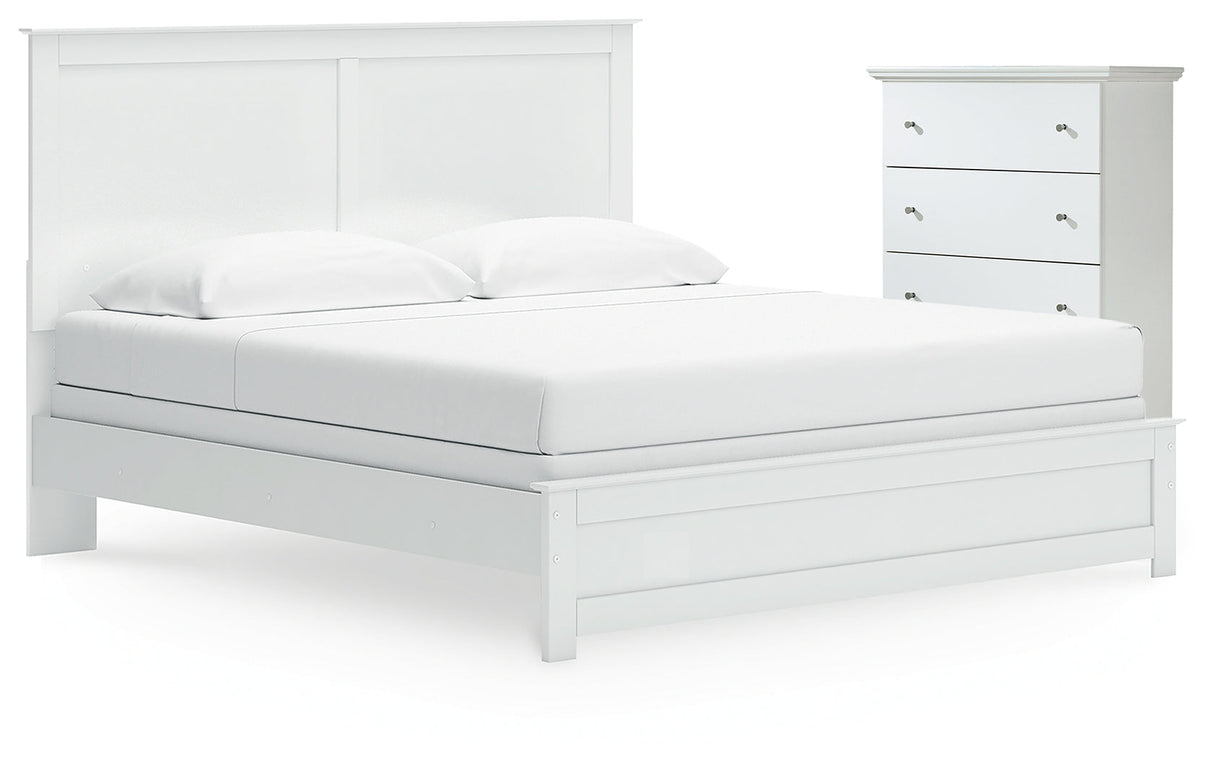 Bostwick Shoals King Panel Bed and Chest by Ashley at Eve Furniture