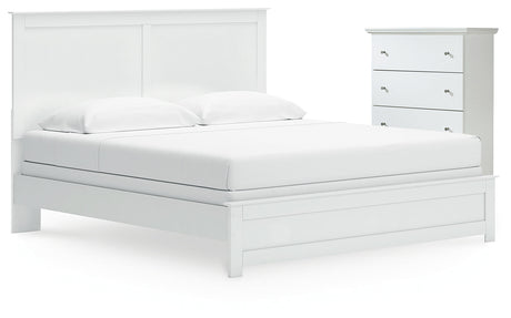 Bostwick Shoals King Panel Bed and Chest by Ashley at Eve Furniture