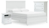 Bostwick Shoals Queen Panel Bed, Cheat and Nightstand by Ashley at Eve Furniture