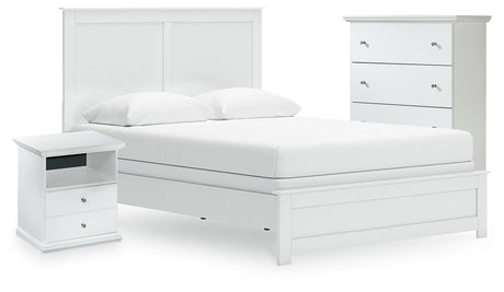Bostwick Shoals Queen Panel Bed, Cheat and Nightstand by Ashley at Eve Furniture