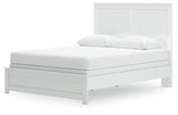 Bostwick Shoals Queen Panel Bed with Dresser and Nightstand in White by Ashley at Eve Furniture