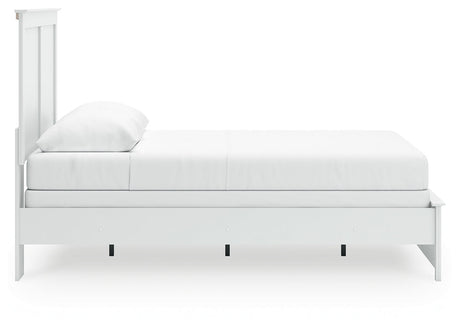 Bostwick Shoals Queen Panel Bed with Dresser in White by Ashley at Eve Furniture