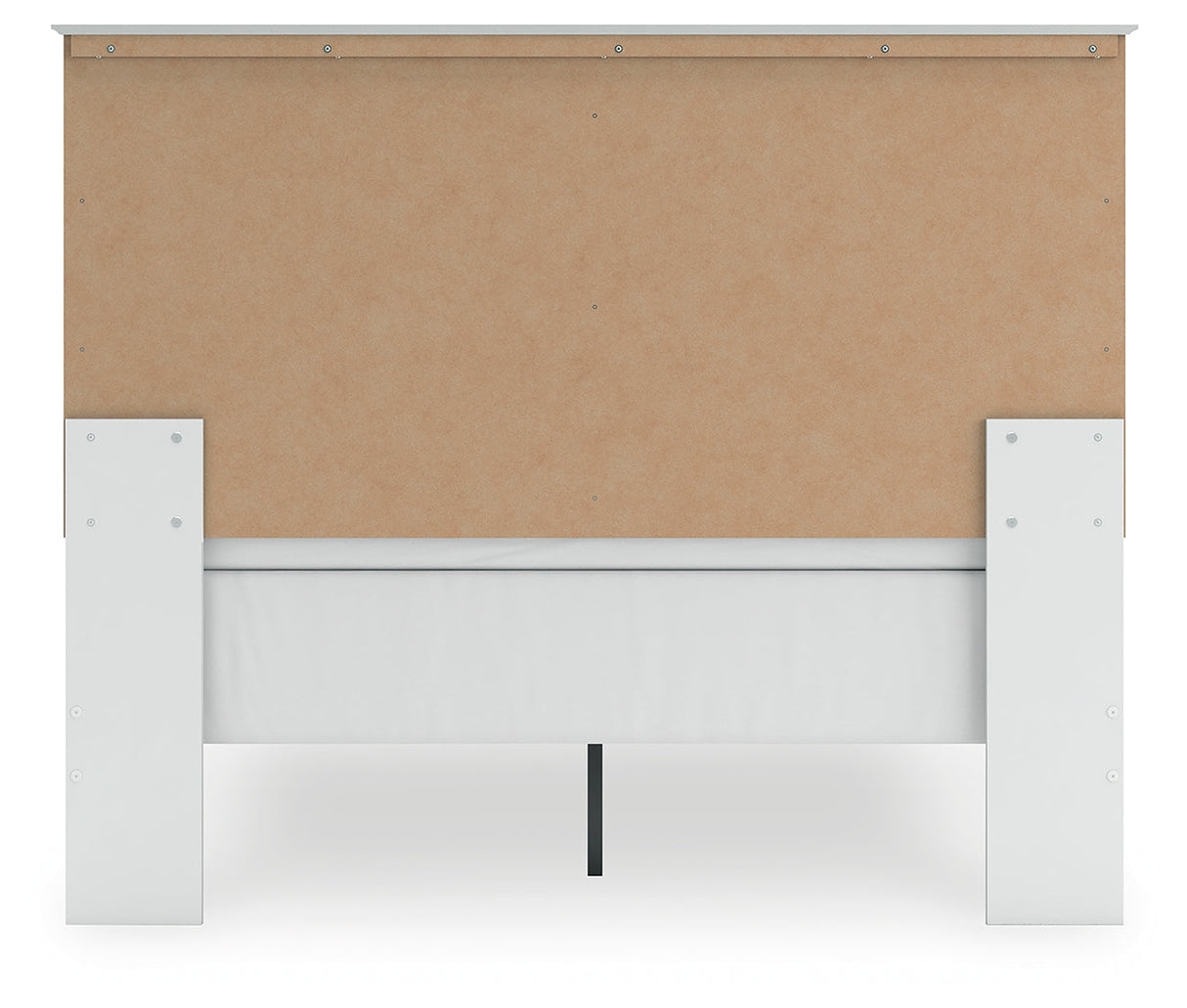 Bostwick Shoals Queen Panel Bed with Mirrored Dresser, Chest and 2 Nightstands in White by Ashley at Eve Furniture