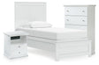 Bostwick Shoals Twin Panel Bed, Chest and Nightstand by Ashley at Eve Furniture