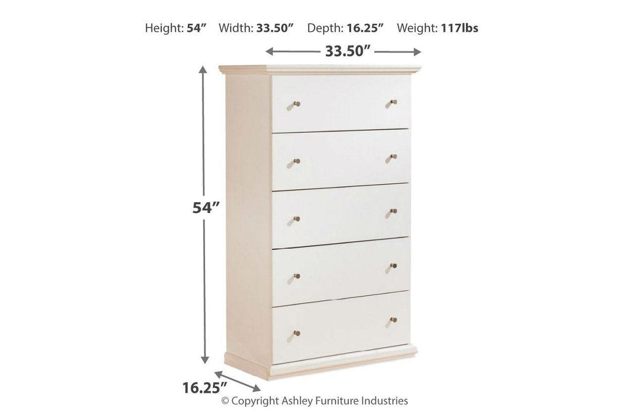 Bostwick Shoals White Chest of Drawers by Ashley at Eve Furniture