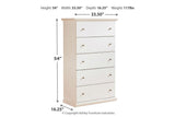 Bostwick Shoals White Chest of Drawers by Ashley at Eve Furniture