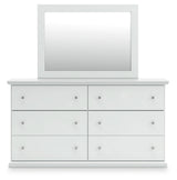 Bostwick Shoals White Dresser and Mirror by Ashley at Eve Furniture