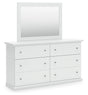 Bostwick Shoals White Dresser and Mirror by Ashley at Eve Furniture