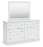 Bostwick Shoals White Dresser and Mirror by Ashley at Eve Furniture