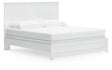 Bostwick Shoals White King Panel Bed by Ashley at Eve Furniture