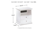 Bostwick Shoals White Nightstand by Ashley at Eve Furniture