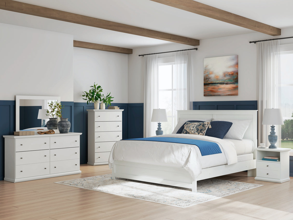 Bostwick Shoals White Panel Bedroom Set by Ashley at Eve Furniture