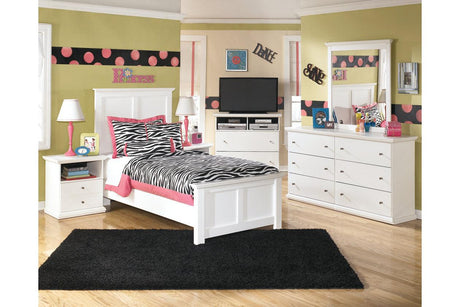 Bostwick Shoals White Twin Panel Bed by Ashley at Eve Furniture