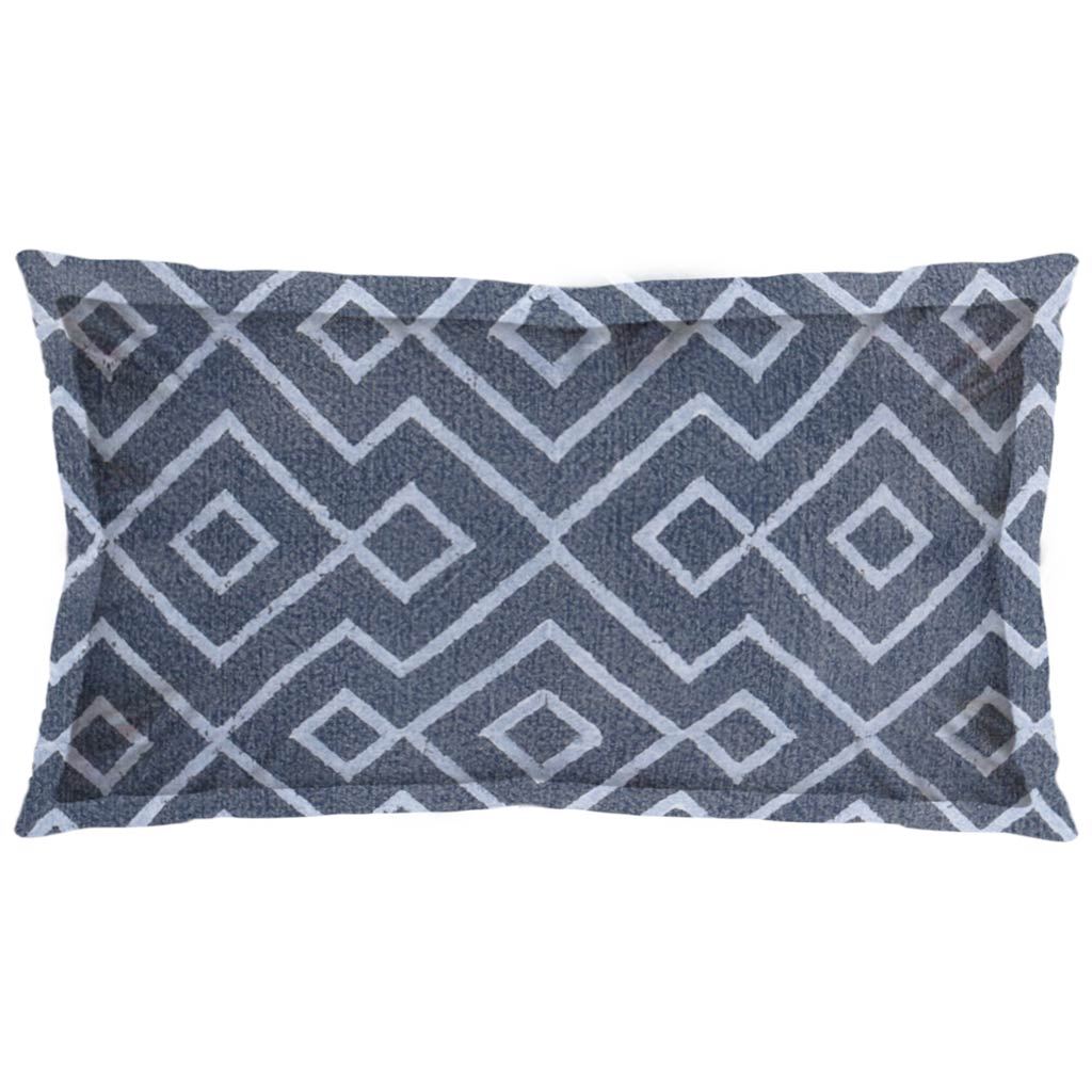 Boswell III Blue Diamond Patterned Pillow Cover by Mercana at Eve Furniture