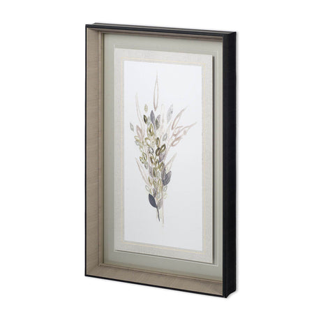 Botanica Whimsy I by June Erica Vess a Hand Embellished Textured Framed Art Print Matted under Glass by Mercana at Eve Furniture