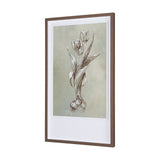 Botanical Sketch I (green) by Mercana Studio Hand Embellished Framed Art Print Matted under Glass by Mercana at Eve Furniture