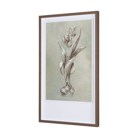 Botanical Sketch I (green) by Mercana Studio Hand Embellished Framed Art Print Matted under Glass by Mercana at Eve Furniture