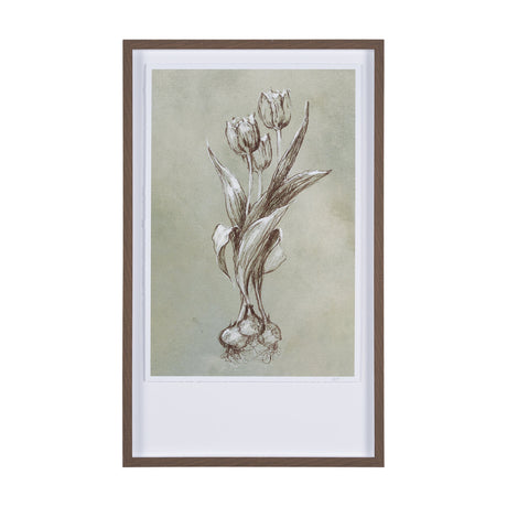 Botanical Sketch I (green) by Mercana Studio Hand Embellished Framed Art Print Matted under Glass by Mercana at Eve Furniture