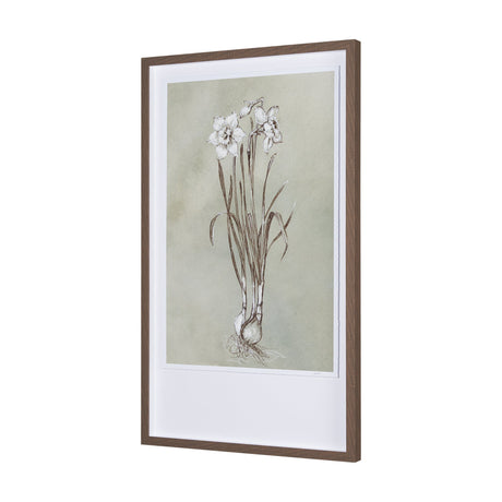 Botanical Sketch II (green) by Mercana Studio Hand Embellished Framed Art Print Matted under Glass by Mercana at Eve Furniture