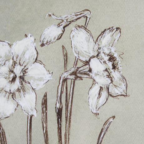 Botanical Sketch II (green) by Mercana Studio Hand Embellished Framed Art Print Matted under Glass by Mercana at Eve Furniture